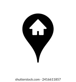 Adresssymbol, Vektor. Heimatstandsymbol
