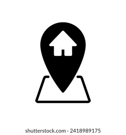 vector de icono de dirección. vector de icono de ubicación en el hogar