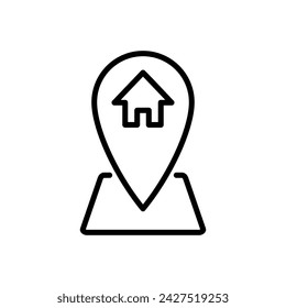 vector de icono de dirección. vector de icono de ubicación de inicio