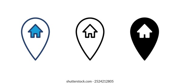 address icon vector. home location icon vector