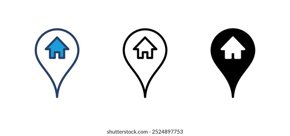 address icon vector. home location icon vector