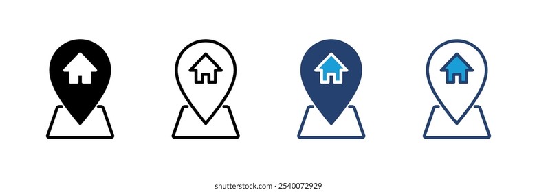 Adresssymbol, Vektor. Heimatstandort-Symbol, Vektor