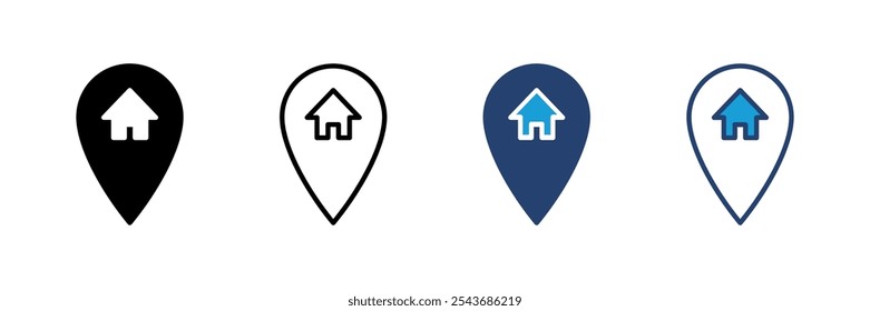 address icon vector. home location icon vector