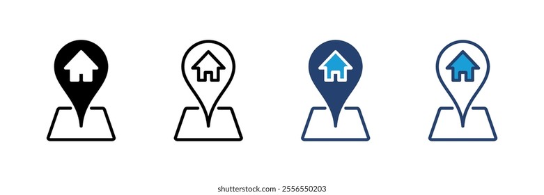 address icon vector. home location icon vector