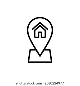 Address icon vector. home location sign and symbol. pinpoint