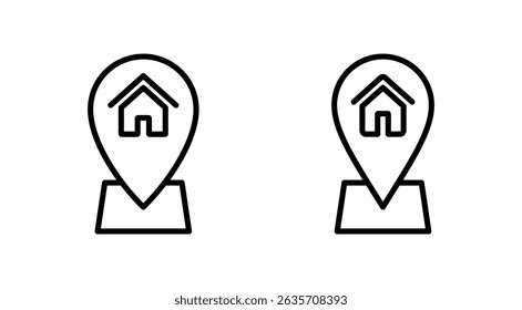 Address icon vector. home location sign and symbol. pinpoint