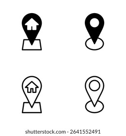 Address icon vector. home location sign and symbol. pinpoint