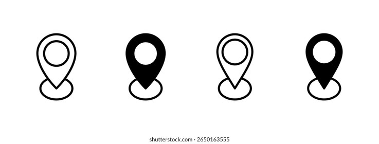 Adresssymbolvektor. Heimatstandortzeichen und -symbol. punktgenau