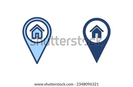 Address icon vector. home location sign and symbol. pinpoint