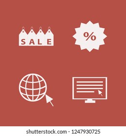 address icon. address vector icons set computer cursor, discount tag, sale tags and browser globe cursor