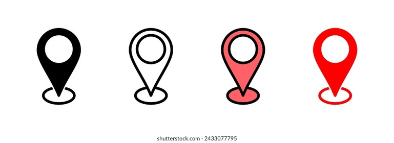 Adresssymbol Vektor-Illustration. Heimatstandort-Zeichen und -Symbol. Pinpoint