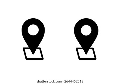 Vektorgrafik des Adresssymbols Heimatstandortzeichen und -symbol. punktgenau
