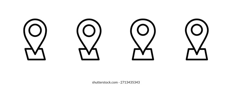 Ícone de endereço ilustração vetorial. símbolo e local inicial. pinpoint