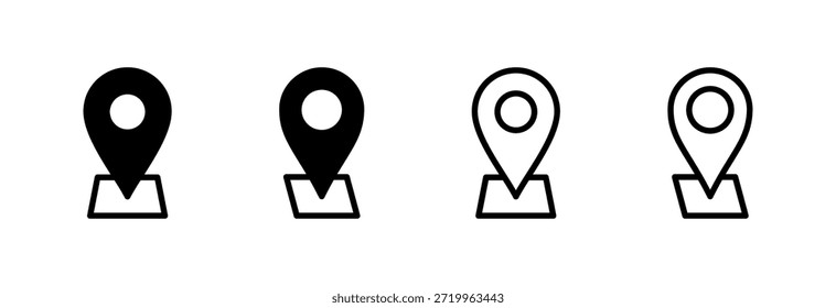 Vektorgrafik des Adresssymbols Heimatstandortzeichen und -symbol. punktgenau