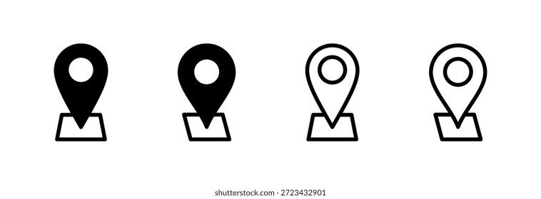 Vektorgrafik des Adresssymbols Heimatstandortzeichen und -symbol. punktgenau