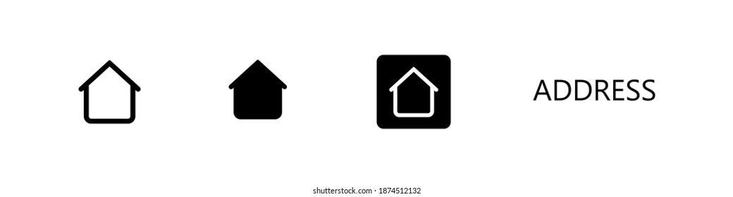 Adresssymbol, Vektorgrafik einzeln auf Weiß