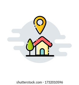 vector de icono de dirección - icono de ubicación 
