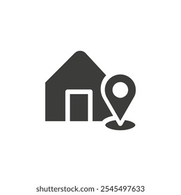 Contorno del logotipo del Vector del icono de Dirección