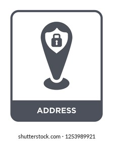 address icon vector on white background, address trendy filled icons from Gdpr collection, address simple element illustration