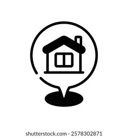 Address icon vector stock illustration
