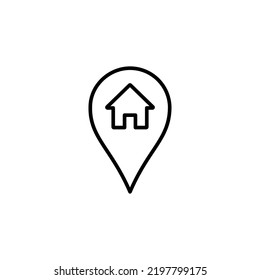 Address icon vector for web and mobile app. home location sign and symbol. pinpoint