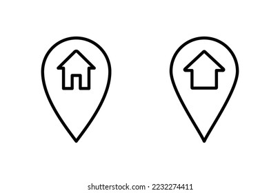 Address icon vector for web and mobile app. home location sign and symbol. pinpoint
