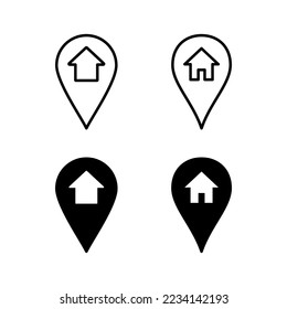 Address icon vector for web and mobile app. home location sign and symbol. pinpoint