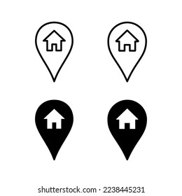 Address icon vector for web and mobile app. home location sign and symbol. pinpoint