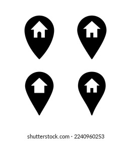 Address icon vector for web and mobile app. home location sign and symbol. pinpoint