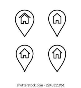 Address icon vector for web and mobile app. home location sign and symbol. pinpoint