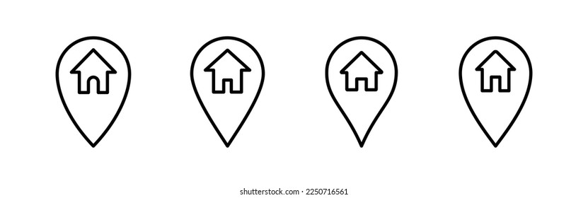Address icon vector for web and mobile app. home location sign and symbol. pinpoint
