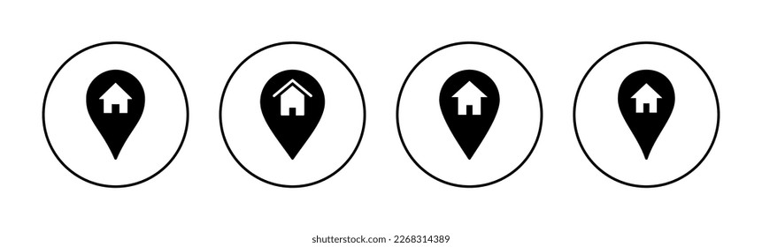 Address icon vector for web and mobile app. home location sign and symbol. pinpoint