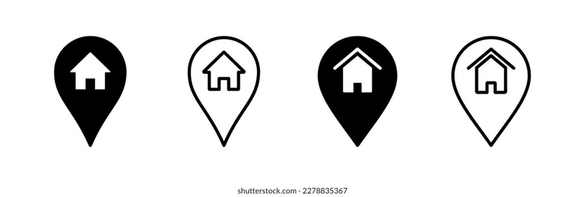 Address icon vector for web and mobile app. home location sign and symbol. pinpoint