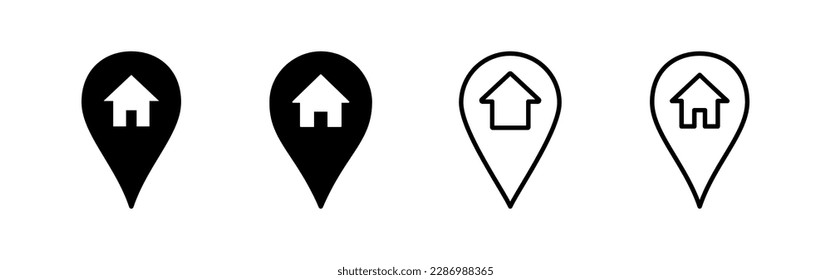 Address icon vector for web and mobile app. home location sign and symbol. pinpoint