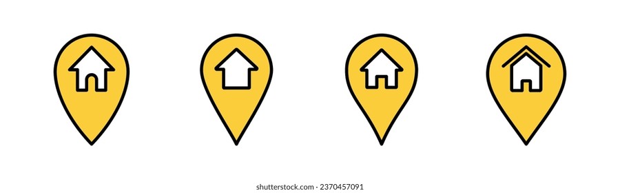 Address icon vector for web and mobile app. home location sign and symbol. pinpoint