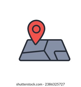 address icon. vector.Editable stroke.linear style sign for use web design,logo.Symbol illustration.