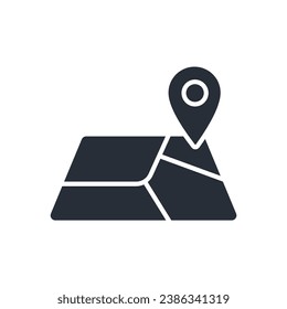 icono de dirección. vector.Curso editable.Signo de estilo lineal para uso de diseño web,logotipo.Ilustración de símbolo.