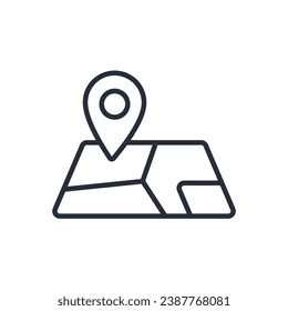address icon. vector.Editable stroke.linear style sign for use web design,logo.Symbol illustration.