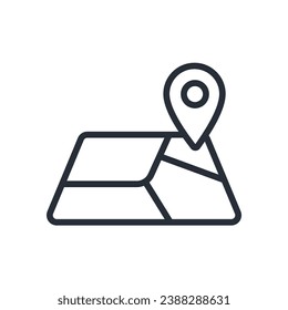 address icon. vector.Editable stroke.linear style sign for use web design,logo.Symbol illustration.