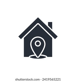 address icon. vector.Editable stroke.linear style sign for use web design,logo.Symbol illustration.