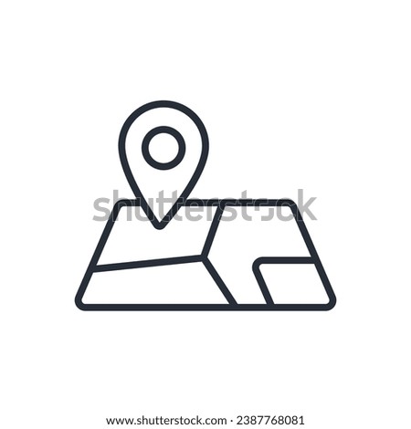 address icon. vector.Editable stroke.linear style sign for use web design,logo.Symbol illustration.