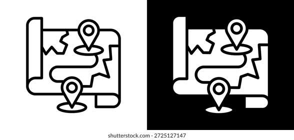 Vektorgrafik mit weißem Hintergrund des Adresssymbols