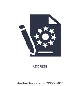 address isolated icon. Simple element illustration from gdpr concept. address editable logo symbol design on white background. Can be use for web and mobile.