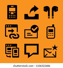 address, laptop, hipster, cable, background and browser icon vector set. Flat vector design with filled icons. Designed for web and software interfaces