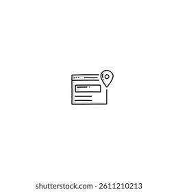 Address location icon logo flat vector design