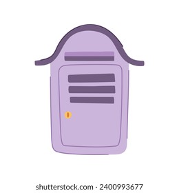 address mailbox letter cartoon. postbox send, postal message, box envelope address mailbox letter sign. isolated symbol vector illustration