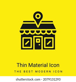 Icono de material amarillo brillante mínimo