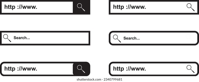 Address and navigation bar icon. business concept search www http pictogram. concept 
illustration
internet, address, web, bar, button, icon, vector,