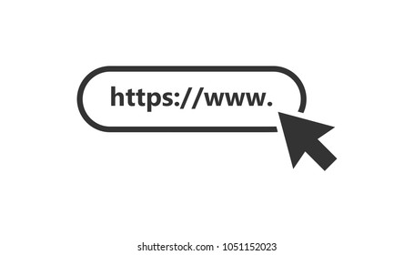 Address and navigation bar icon. Vector illustration. Business concept search www https pictogram.