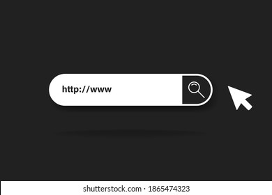 Address and navigation bar icon. Vector illustration. Business concept search www http pictogram.